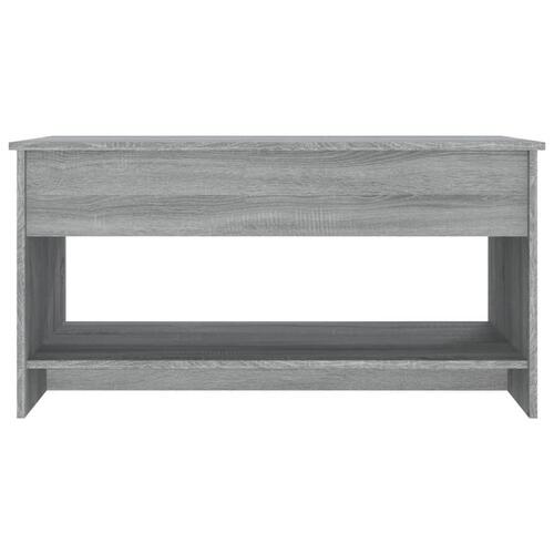 Sofabord 102x50x52,5 cm konstrueret træ grå sonoma-eg