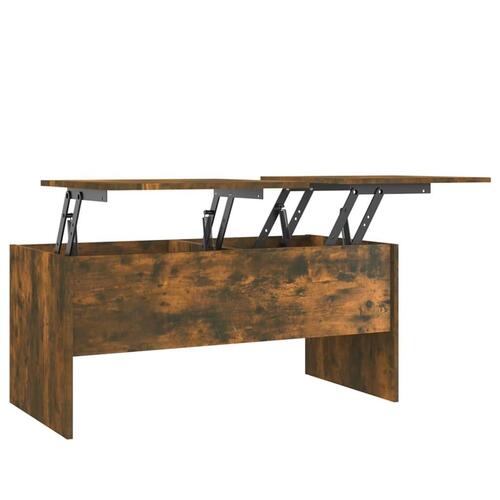 Sofabord 102x50,5x46,5 cm konstrueret træ røget egetræsfarve