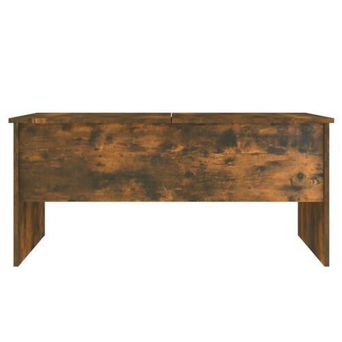 Sofabord 102x50,5x46,5 cm konstrueret træ røget egetræsfarve