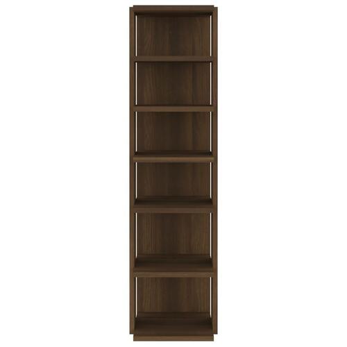 Skoreol 27,5x27x102 cm konstrueret træ brun egetræsfarve