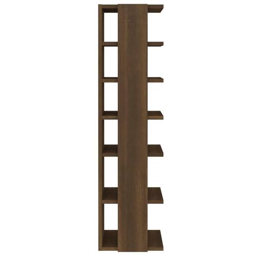 Skoreol 27,5x27x102 cm konstrueret træ brun egetræsfarve