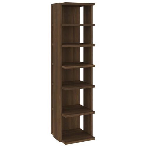 Skoreoler 2 stk. 27,5x27x102 cm konstrueret træ brun egetræ