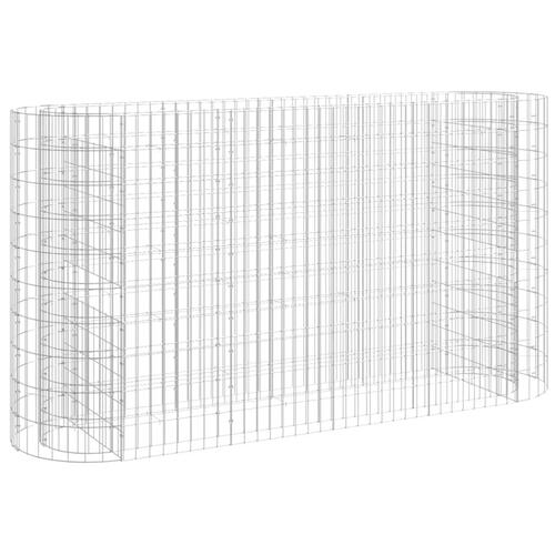 Gabion-højbed 190x50x100 cm galvaniseret jern