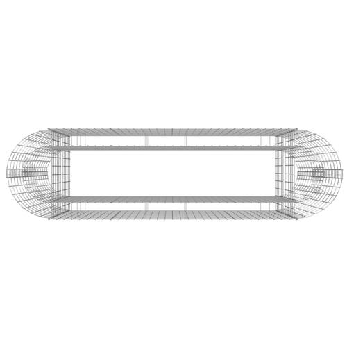 Gabion-højbed 190x50x100 cm galvaniseret jern