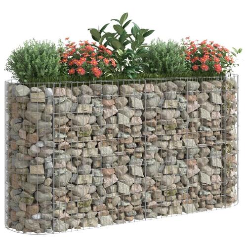 Gabion-højbed 190x50x100 cm galvaniseret jern