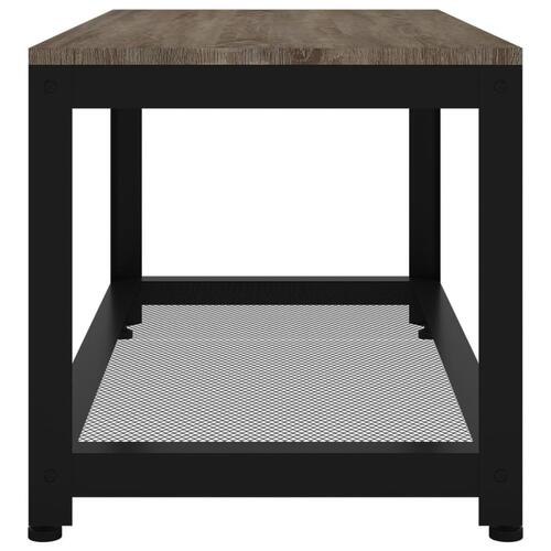 Sofabord 90x45x45 cm MDF og jern grå og sort