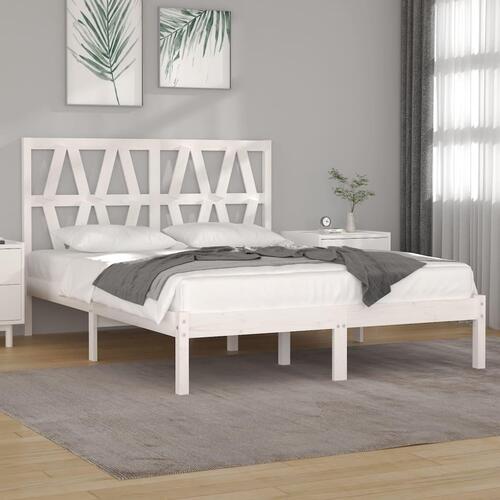 Sengestel 120x190 cm Small Double massivt fyrretræ hvid