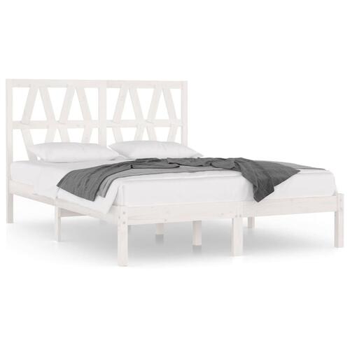 Sengestel 120x190 cm Small Double massivt fyrretræ hvid