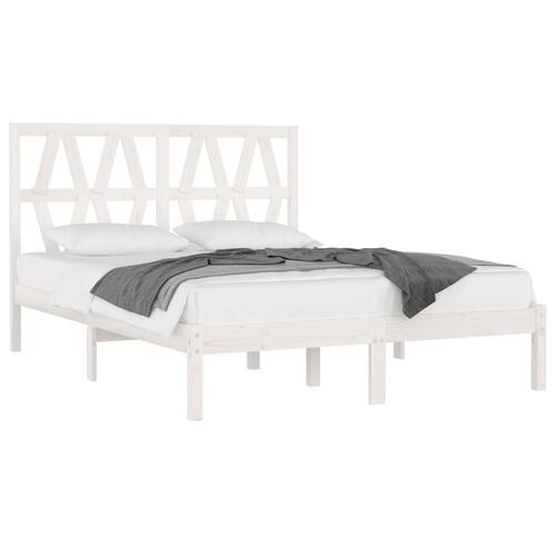 Sengestel 120x190 cm Small Double massivt fyrretræ hvid