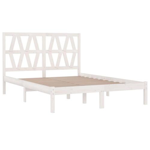 Sengestel 120x190 cm Small Double massivt fyrretræ hvid