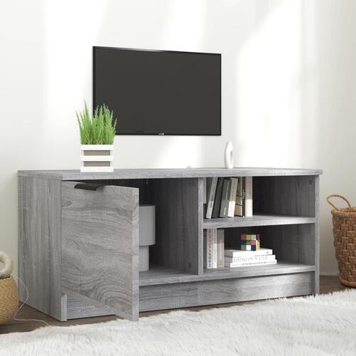 Tv-bord 80x35x36,5 cm konstrueret træ grå sonoma-eg