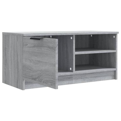 Tv-bord 80x35x36,5 cm konstrueret træ grå sonoma-eg