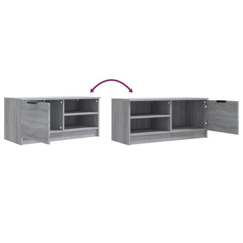 Tv-borde 2 stk. 80x35x36,5 cm konstrueret træ grå sonoma-eg