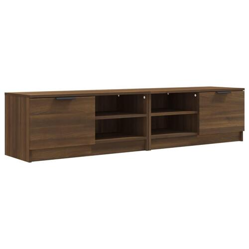 Tv-borde 2 stk. 80x35x36,5 cm konstrueret træ brunt egetræ