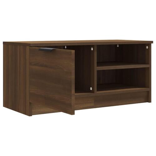 Tv-borde 2 stk. 80x35x36,5 cm konstrueret træ brunt egetræ