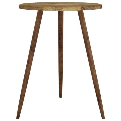 Bistrobord Ø60x76 cm MDF og jern mørkebrun