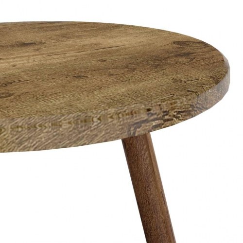 Bistrobord Ø60x76 cm MDF og jern mørkebrun