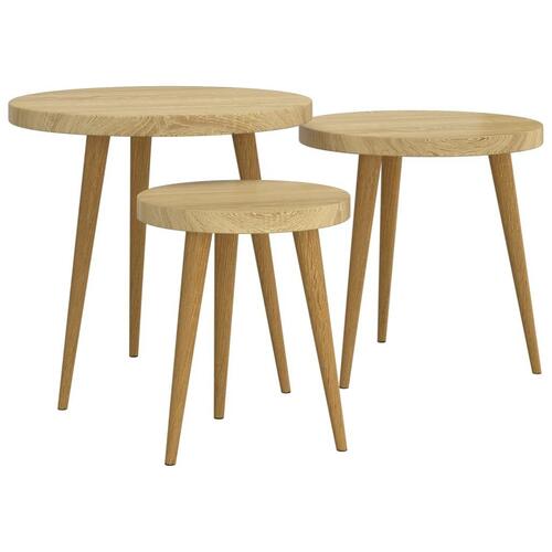 Sideborde 3 stk. MDF og jern lysebrun