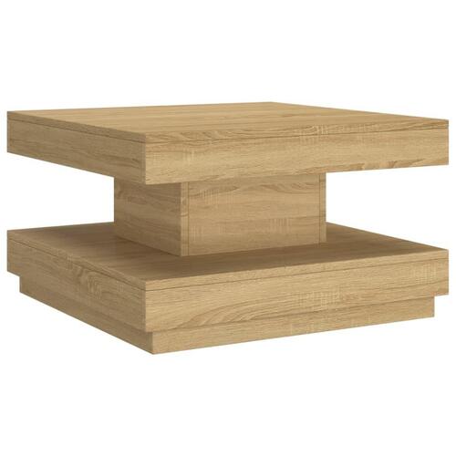 Sofabord 60x60x35 cm MDF lysebrun