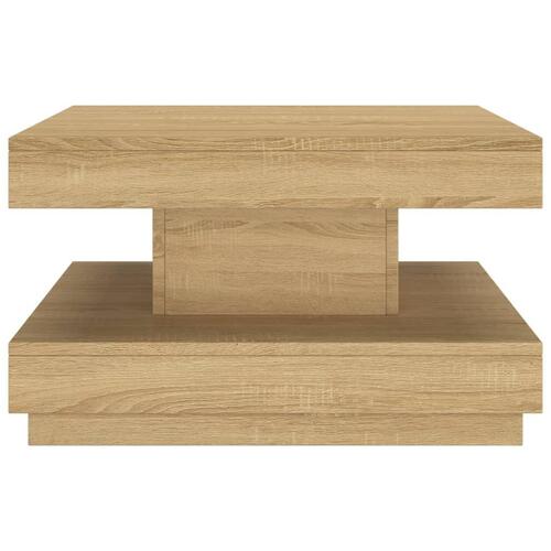 Sofabord 60x60x35 cm MDF lysebrun