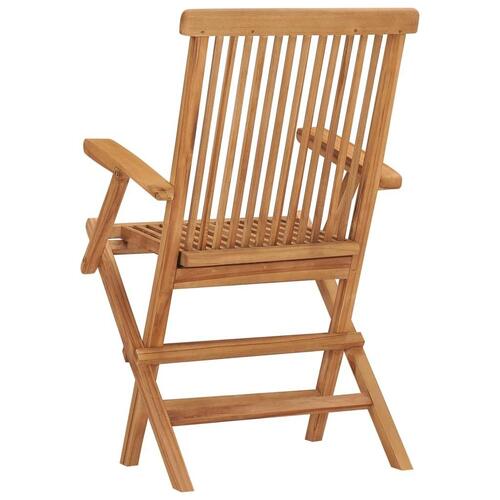 Foldbare havestole 6 stk. massivt teaktræ