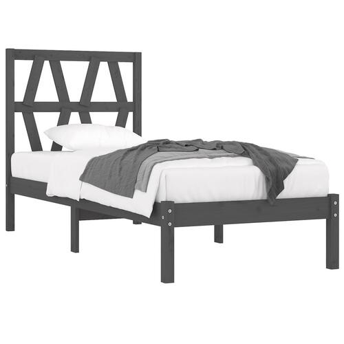 Sengeramme 100x200 cm massivt fyrretræ grå