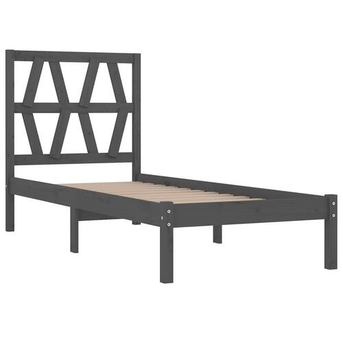 Sengeramme 100x200 cm massivt fyrretræ grå