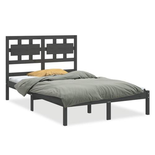Sengeramme 150x200 cm King Size massivt fyrretræ grå