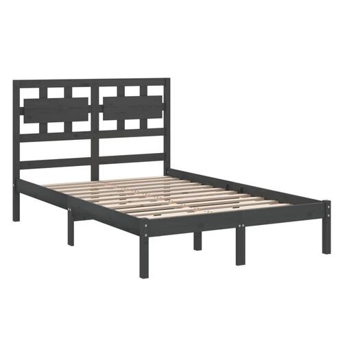 Sengeramme 150x200 cm King Size massivt fyrretræ grå