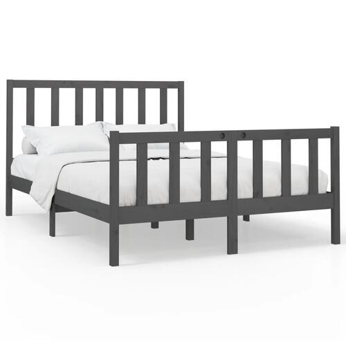 Sengeramme 150x200 cm King Size massivt fyrretræ grå