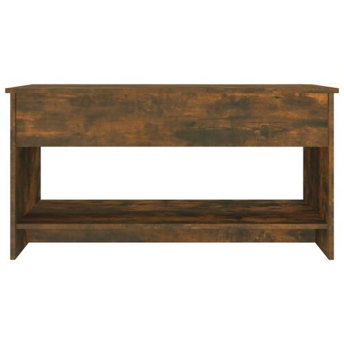 Sofabord 102x50x52,5 cm konstrueret træ røget egetræsfarve