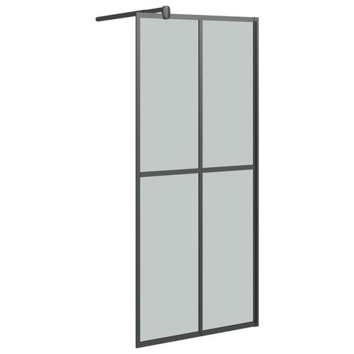 Brusevæg 80x195 cm mørk hærdet glas
