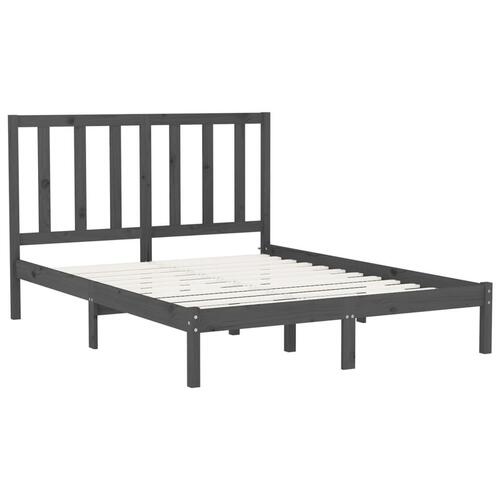 Sengeramme 150x200 cm King Size massivt fyrretræ grå