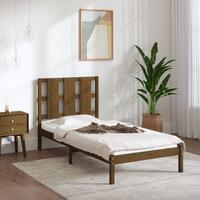 Sengeramme 100x200 cm massivt fyrretræ gyldenbrun