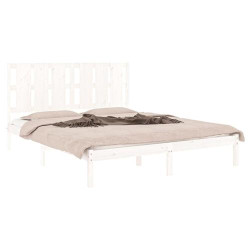 Sengeramme 150x200 cm King Size massivt fyrretræ hvid