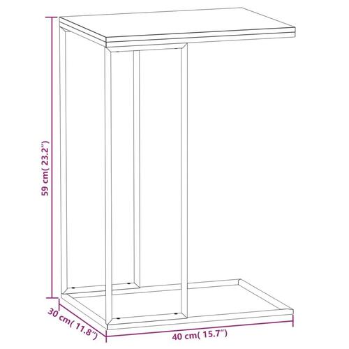 Sidebord 40x30x59 cm konstrueret træ hvid