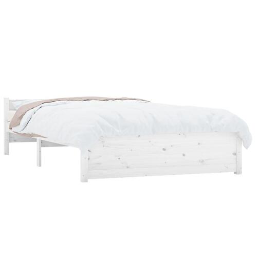 Sengeramme 140x200 cm massivt træ hvid
