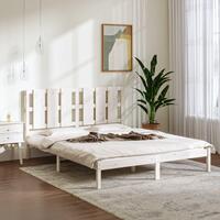 Sengeramme 160x200 cm massivt fyrretræ hvid