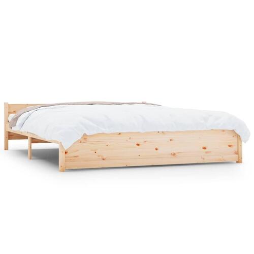 Sengeramme uden madras 200x200 cm massivt træ