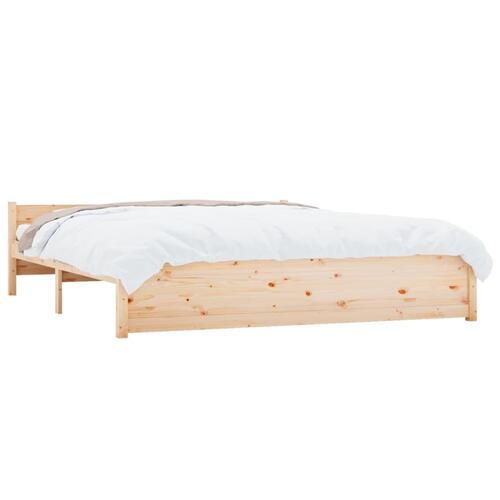 Sengeramme uden madras 200x200 cm massivt træ