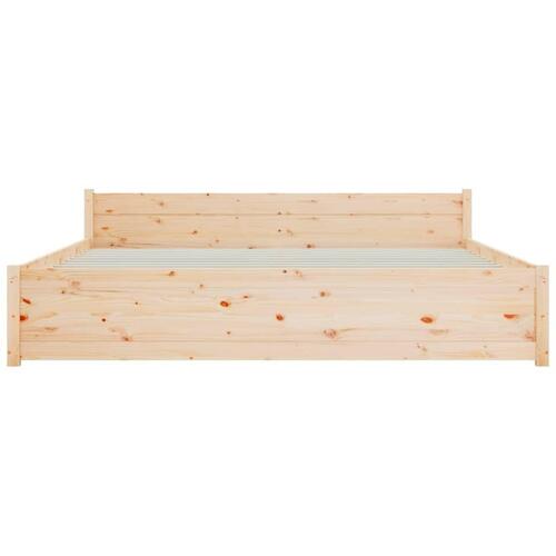 Sengeramme uden madras 200x200 cm massivt træ