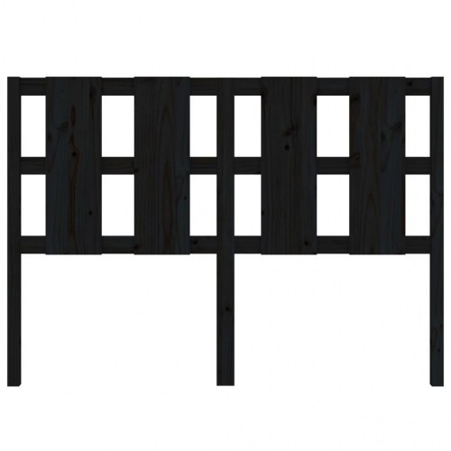 Sengegærde i massivt fyrretræ - sort, 145,5 x 4 x 100 cm