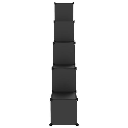 Kubeformede opbevaringskasser 15 stk. PP sort