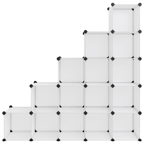 Kubeformede opbevaringskasser 15 stk. PP transparent
