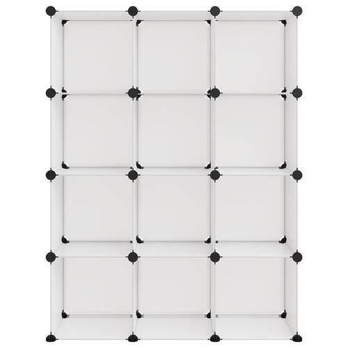 Kubeformede opbevaringskasser 12 stk. PP transparent