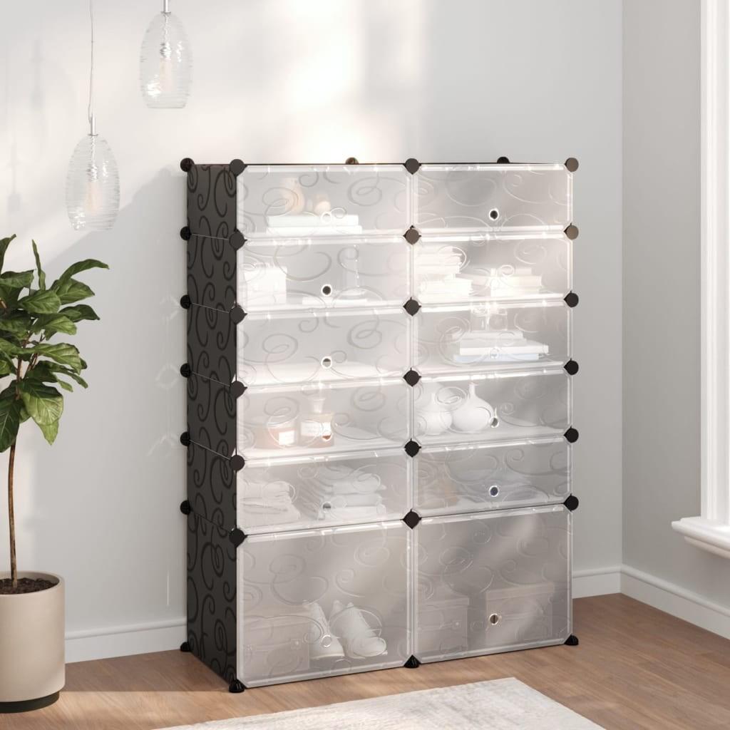 Skoreol 94x37x125 cm PP sort