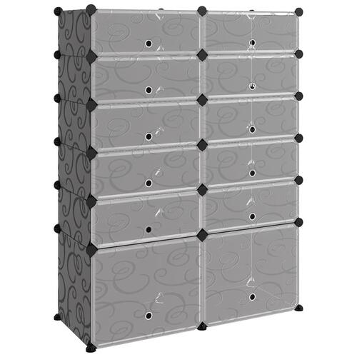 Skoreol 94x37x125 cm PP sort