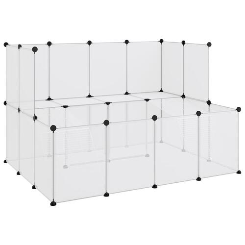 Lille dyrebur 143x107x93 cm PP og stål transparent