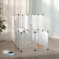 Lille dyrebur 142x74x93 cm PP og stål transparent