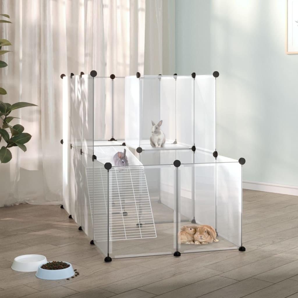 Lille dyrebur 142x74x93 cm PP og stål transparent
